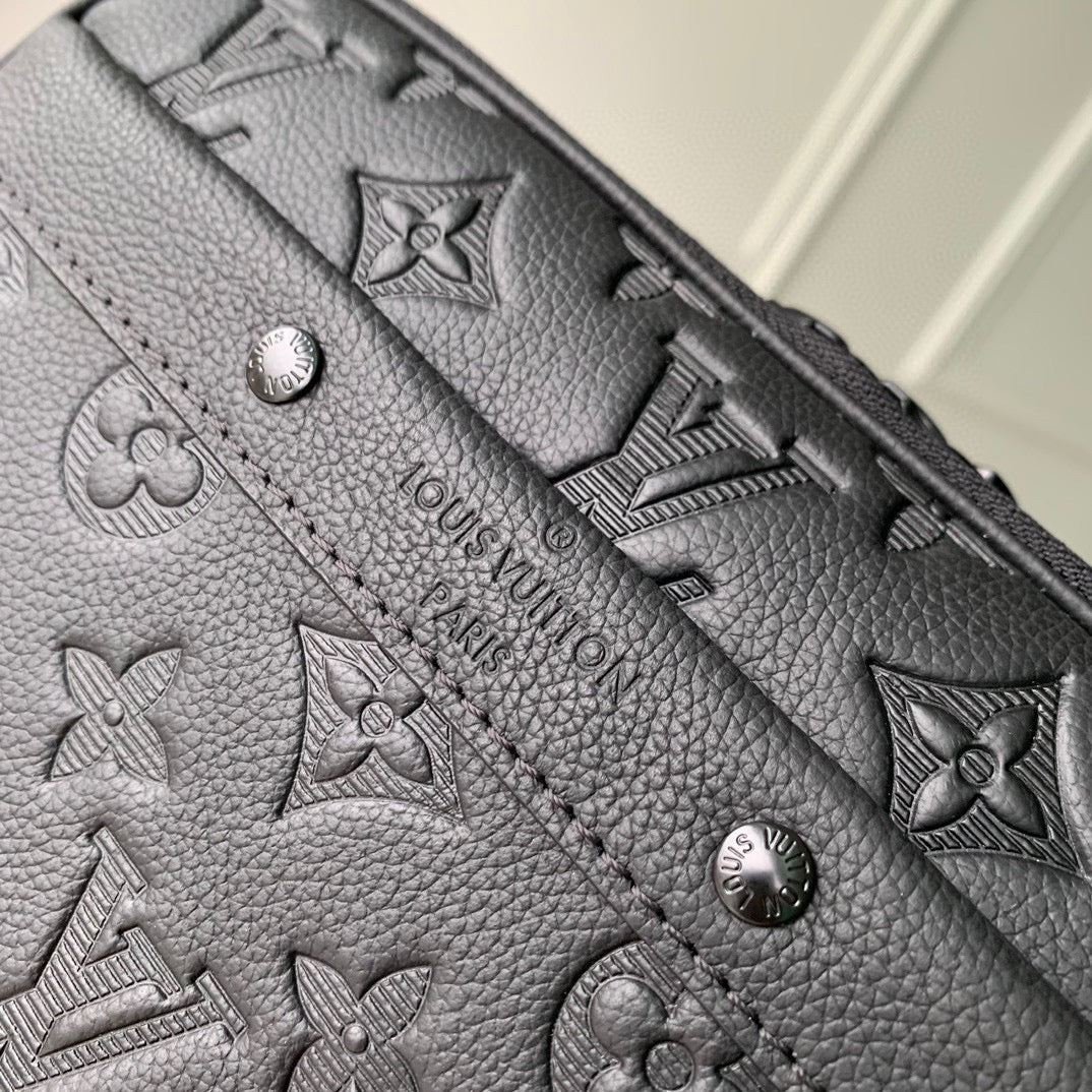 lv alpha nano bag 24 in black monogram shadow embossed cowhide - image 6