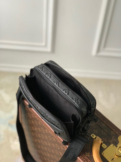 lv alpha nano bag 24 in black monogram shadow embossed cowhide - image 8