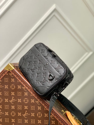 lv alpha nano bag 24 in black monogram shadow embossed cowhide - image 9