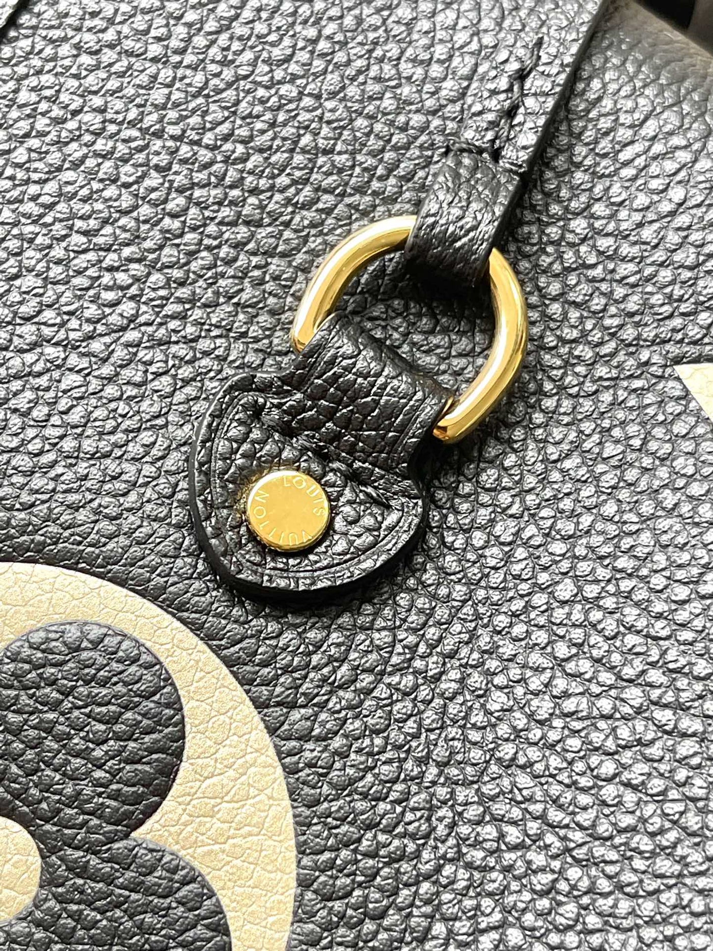 lv neverfull mm in black cream monogram empreinte leather - image 8