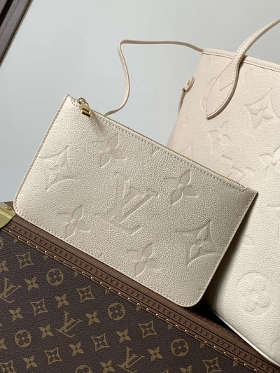 lv neverfull 32 light beige monogram empreinte leather - image 8