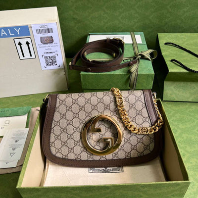 Guc*i blondie branded women’s handbag with ophidia pattern 28x16x4cm - image 7